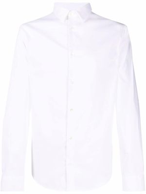 Emporio Armani chemise à patch logo - Blanc