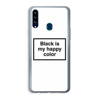 Black is my happy color: Samsung Galaxy A20s Transparant Hoesje