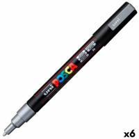 Markeerstift POSCA PC-3M Zilverkleurig (6 Stuks)