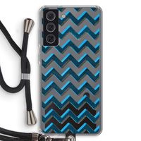Onderbroken lijn: Samsung Galaxy S21 FE Transparant Hoesje met koord
