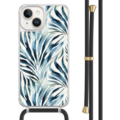 iPhone 14 hoesje met zwart koord - Japandi waves