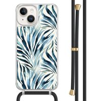 iPhone 14 hoesje met zwart koord - Japandi waves