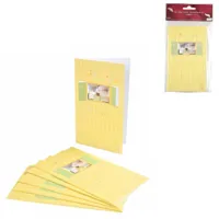 Menukaarten baby geel 17 cm set van 6 | 24 stuks