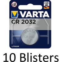 10 Stuks (10 Blisters a 1 st) Varta CR 2032 Knoopcel Batterij - thumbnail