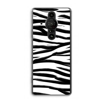 Zebra pattern: Sony Xperia Pro-I Transparant Hoesje