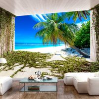 Zelfklevend fotobehang -  Uitzicht op strand , Premium Print - thumbnail