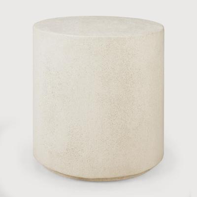 Ethnicraft Ronde Bijzettafel 'Elements' Microcement, 40cm, kleur Off White