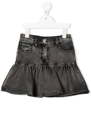 Monnalisa x Disney jupe volantée en jean - Gris