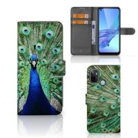 OPPO A53 | OPPO A53s | Telefoonhoesje | Met pasjeshouder | Pauw