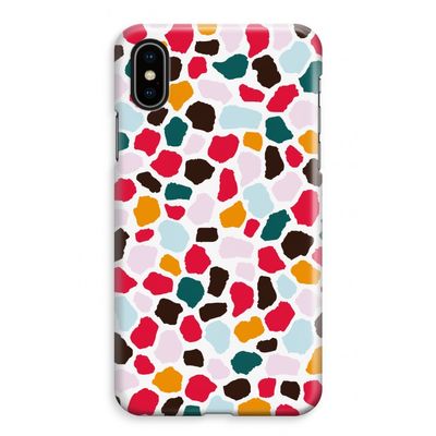 Colored Giraffe: iPhone XS Max Volledig Geprint Hoesje