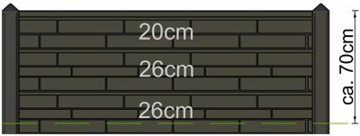 Berton borderpaal Hunze antraciet driewegsmodel 145 cm Tuindeco - Tuindeco
