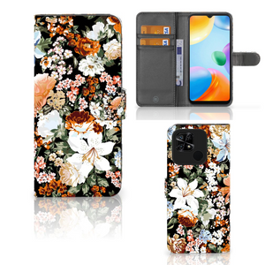 Hoesje voor Xiaomi Redmi 10C Dark Flowers