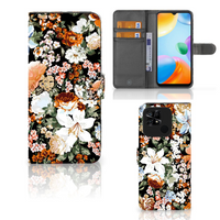 Hoesje voor Xiaomi Redmi 10C Dark Flowers - thumbnail