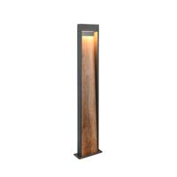 Trio Staande lampSalmon grijs met hout 100cm - 446960135