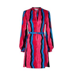 Fabienne Chapot jurk met ceintuur roze-multi
