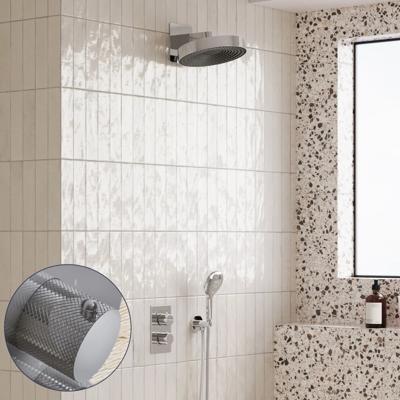 Regendouche set SaniClear Evolution Curved | 30 cm | Incl.Inbouwdeel | 2 standen handdouche | Chroom