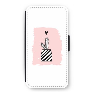 Zwart-wit cactus: iPhone 12 Pro Flip Hoesje