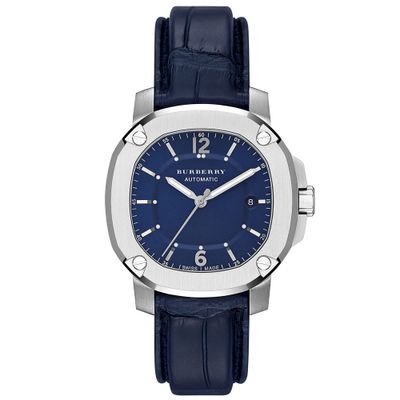 Horlogeband Burberry BBY1205 Krokodillenleer Blauw