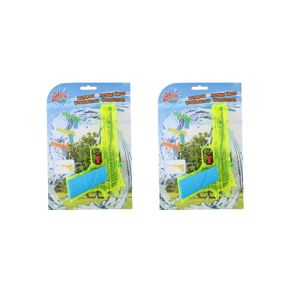 2x Waterpistolen/waterpistool geel van 18 cm kinderspeelgoed