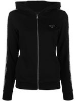 Philipp Plein hoodie zippé à ornements strassés - Noir - thumbnail