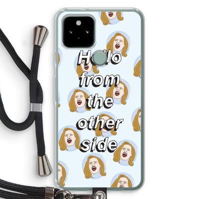 Hello: Pixel 5 Transparant Hoesje met koord