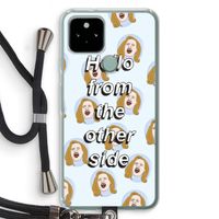Hello: Pixel 5 Transparant Hoesje met koord