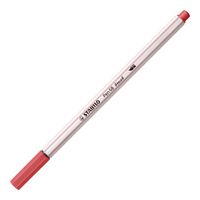 STABILO Pen 68 brush, premium brush viltstift, roestig rood, per stuk