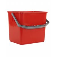 Synx Tools Werkwagen Emmer Rood - Mopwagen - Schoonmaak / Schoonmaakartikelen - Rolemmers - 6 Liter