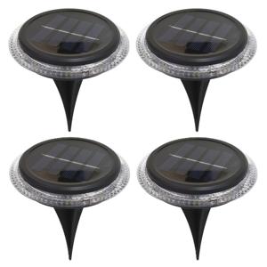 Buiten lampje/prik spots - set 4x - solar verlichting - tuinpad/plant verlichting - LED - D11 cm