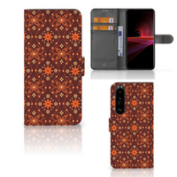 Sony Xperia 1 III Telefoon Hoesje Batik Brown - thumbnail