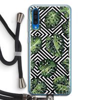 Geometrische jungle: Samsung Galaxy A50 Transparant Hoesje met koord