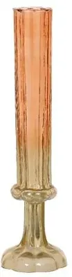 Decoris vaas glas deco 9x33cm oranje