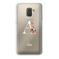 Pink Bouquet: Samsung Galaxy A8 (2018) Transparant Hoesje