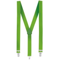 Neon groene bretels voor volwassenen - thumbnail
