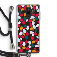 Colored Giraffe: Samsung Galaxy J8 (2018) Transparant Hoesje met koord