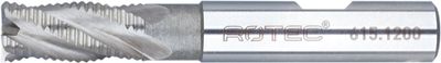 Rotec HSS-E Ruwfrees, ongecoat, ø8 - ø8x19x63xø8mm Z=4 / HR / DIN 844-B / kort - 6150800