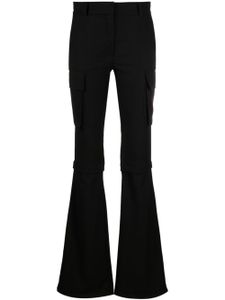 ANDREĀDAMO pantalon évasé détachable à taille mi-haute - Noir