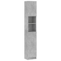 vidaXL Badkamerkast 32x25,5x190 cm bewerkt hout betongrijs - thumbnail