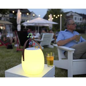 Megatron MT69083 Spika LED-tafellamp met luidspreker voor buiten 10 W RGBW Wit