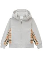 Burberry Kids hoodie zippé à motif Vintage Check - Gris - thumbnail