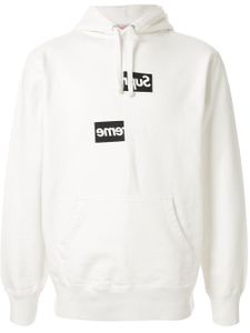 Comme Des Garçons Pre-Owned sweat à capuche à logo Comme Des Garçons x Supreme - Blanc