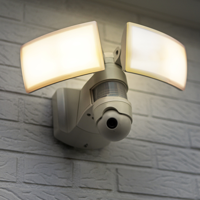 Buitenlamp met camera wifi smart breedstraler 'Libra' wit verstelbaar CCT - thumbnail