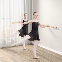 Ballet Wand Bar 120 cm Enkele Ballet Bar Ballet Apparatuur in Beukenhout voor Yoga en Stretching voor Kinderen & Volwassenen - thumbnail