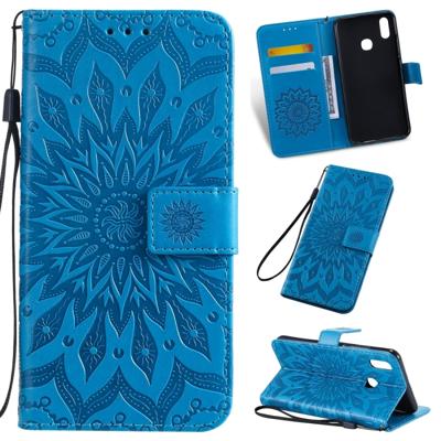 Gedrukt afdrukken zonnebloem patroon horizontale Flip PU lederen draagtas voor vivo Y93/Y91/Y95 met houder & kaartsleuven & portemonnee & Lanyard (bl