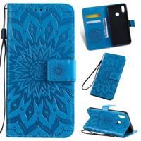 Gedrukt afdrukken zonnebloem patroon horizontale Flip PU lederen draagtas voor vivo Y93/Y91/Y95 met houder & kaartsleuven & portemonnee & Lanyard (bl