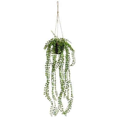 Leen Bakker - Kunsthangplant Ficus Pumila - 60 Cm - Kunststof - Groen