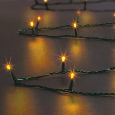 Kerstverlichting lichtsnoer - 180 led lampjes - warm wit - 18 meter -?groen snoer