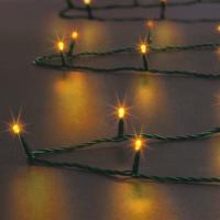 Kerstverlichting lichtsnoer - 180 led lampjes - warm wit - 18 meter -?groen snoer