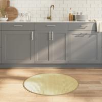 VidaXL Vloerkleed rond 80 cm bamboe lichtnaturel