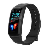 H29 1 14 inch IPS kleur scherm Slimme armband IP67 waterdicht ondersteuning stap tellen/oproep herinnering/hartslagmeting/slaapbewaking (zwart)
